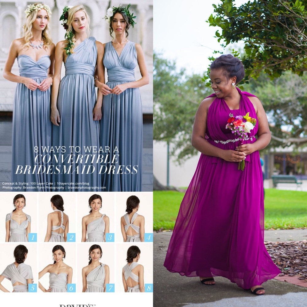David’s Bridal Versa Bridesmaid’s Dress Sangria